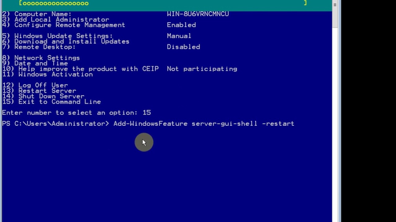 How To Convert Full Gui To Core Mode In Windows Server Microsoft