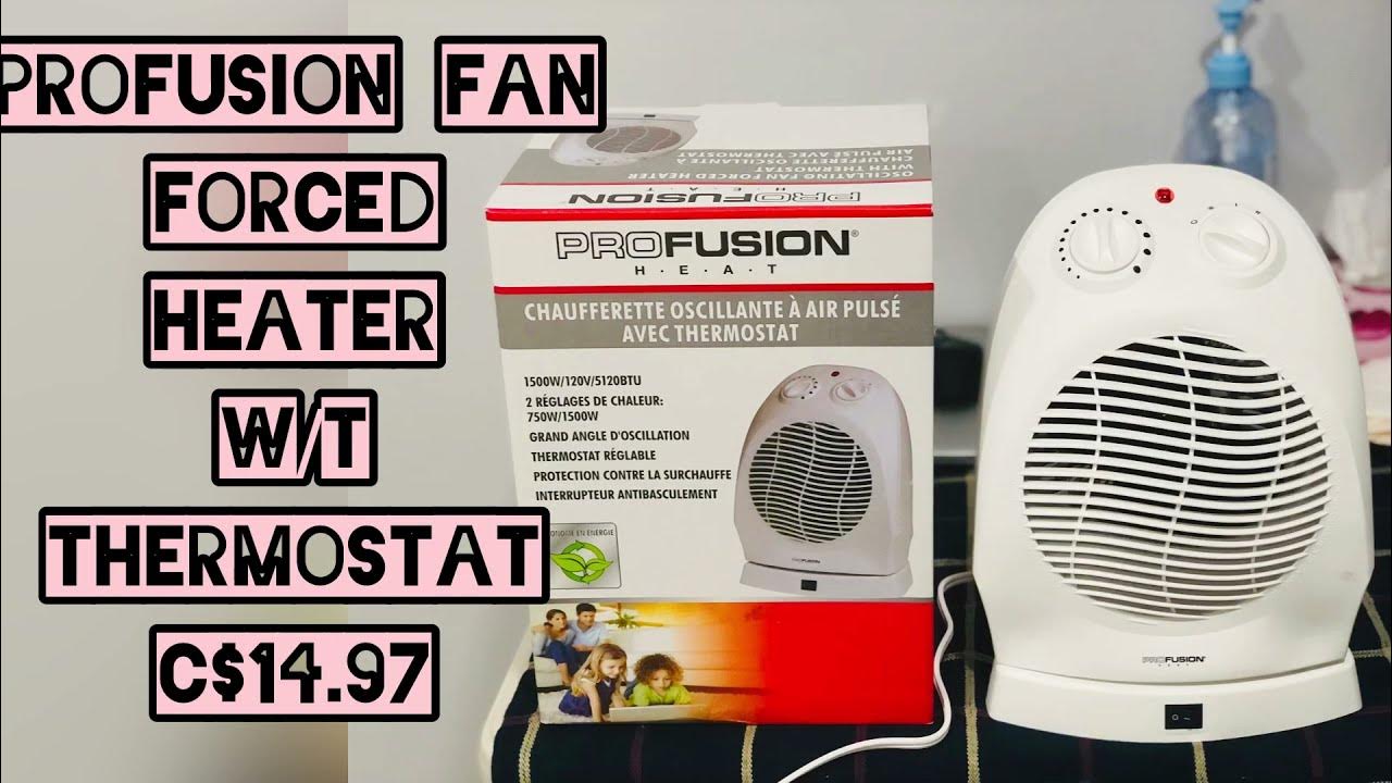 Profusion Oscillating Fan Forced Heater with Thermostat C14.97 YouTube