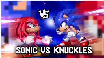 Sonic vs knuckles sprite animation / flipaclip animation / sonic animation 
