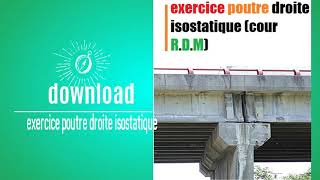 exercice poutre droite isostatique cour R D M