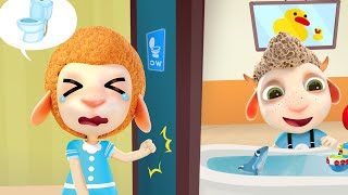 Open The Toilet Door! Brother Plays Ships In The Bathroom | Cartoon For Kids | Dolly And Friends 3D