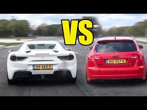 Audi RS3 Vs Ferrari 488 GTB - DRAG RACE!