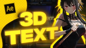 3D Text Animation | After Effects AMV Tutorial
