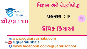 ધોરણ ૧૦ વિજ્ઞાન અને ટેકનોલોજી પાઠ ૬ જૈવિક ક્રિયાઓ ll ભાગ ૧ ll STD 10 CHAP 4 PART 1