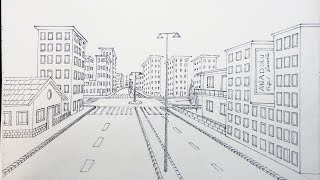 Tek Noktalı Bir Sokak Çizimi
