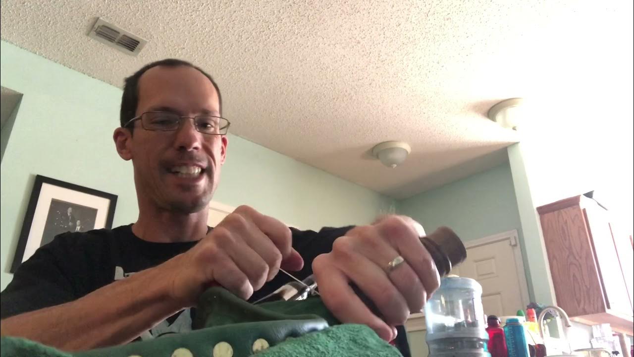 How to tie stocks into a bagpipe bag YouTube