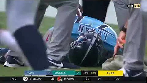 Taylor Lewan gets Intentionally Knocked Out, Fight breaks out between Dolphins and Titans