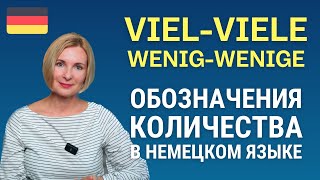 Немецкий язык. Разница между viel - viele, wenig - wenige