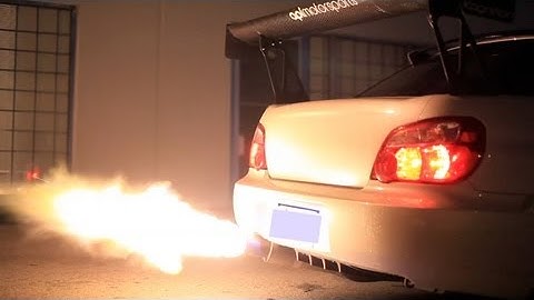 600WHP Subaru Impreza STi - Anti Lag and Cyclic Idle Outside Car Demo