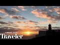 Timelapse sunset at cape saint vincent in portugal