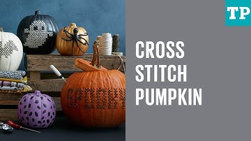 How to cross-stitch a pumpkin