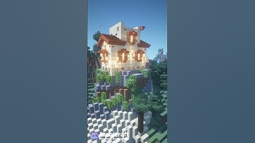 Small and Easy Sandstone Survival House on a cliff in Minecraft (By Archicraft) #Shorts