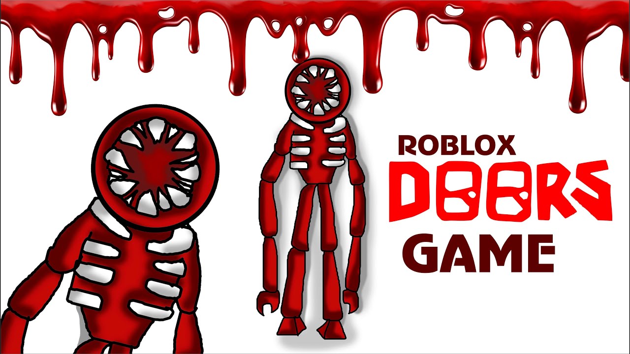 DRAWING 7 CHARACTERS In DOORS ROBLOX Very Easy 