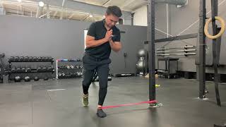 Band Resisted Ankle Clock Drill