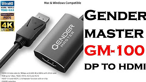 GenderMaster GM-100 DisplayPort to HDMI -  Lenovo, Dell, HP - 4k/UltraHD/4096x2160@60Hz(4:4:4)