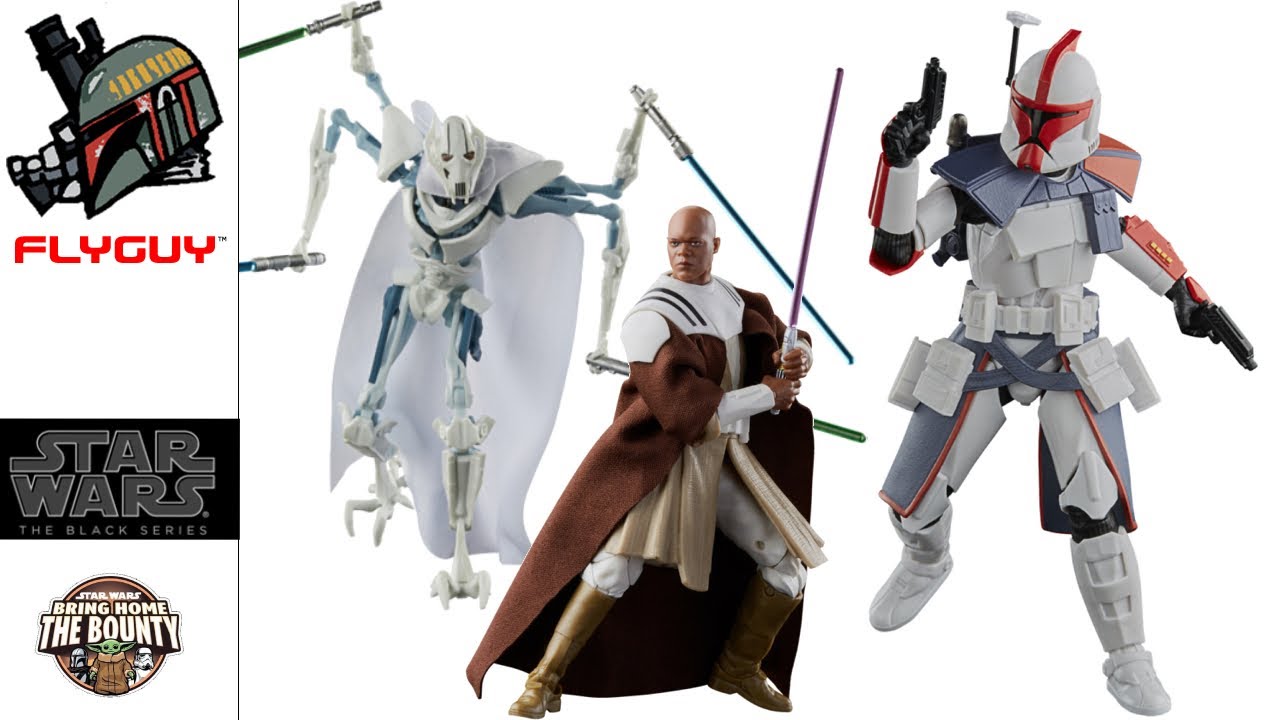 Star Wars Gendy Clone Wars Arc Trooper, Mace Windu & General Grievous