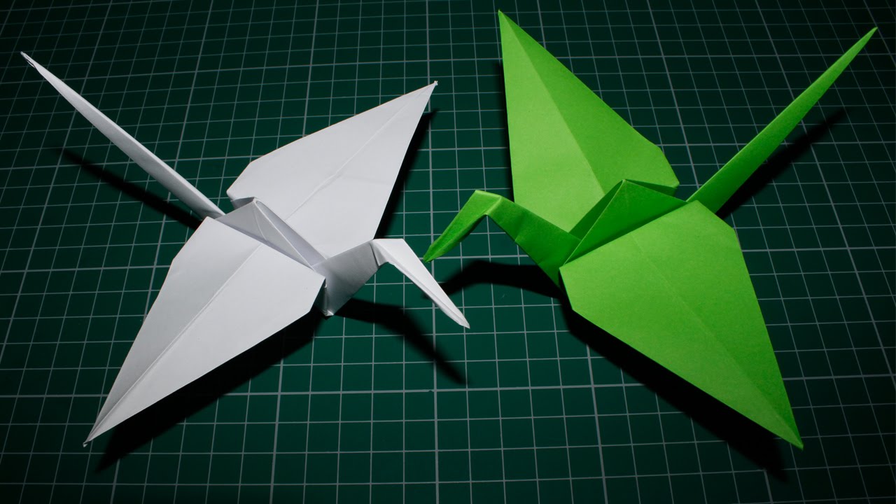 Como fazer um Pássaro de Origami (Tsuru de Papel) YouTube