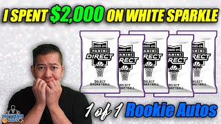 I SPENT $2,000 on these...2023-24 Select White Sparkle Packs - 1 of 1 Rookie Autos - Wemby?!