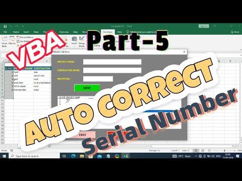 VBA PART - 5 | How to Auto-Correct Serial Numbers in Excel Using VBA ...
