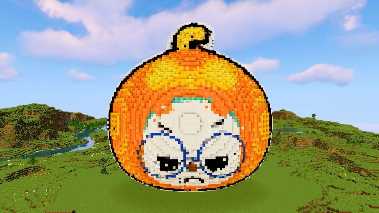Hogi Pumpkin | 3D Minecraft Pixel Art Build - YouTube