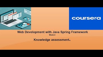 Web Development with Java Spring Framework week4 Knowledge assessment quiz answers