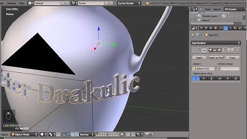 Blender 3D : How to project text on a surface
