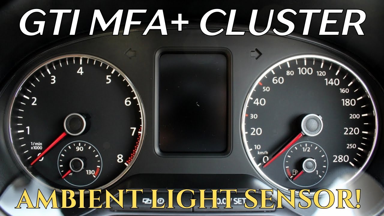 Polo 6R GTI Highline Cluster Ambient light sensor demo YouTube