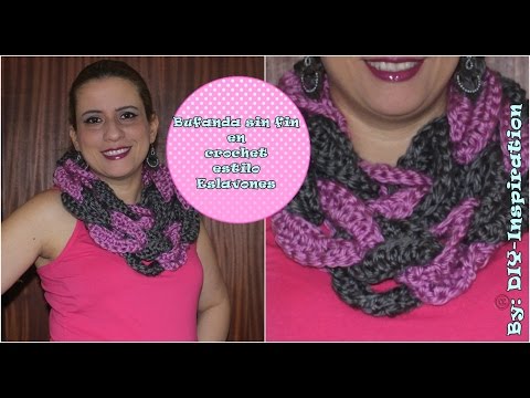 DIY : BUFANDA SIN FIN ESLAVONES - YouTube