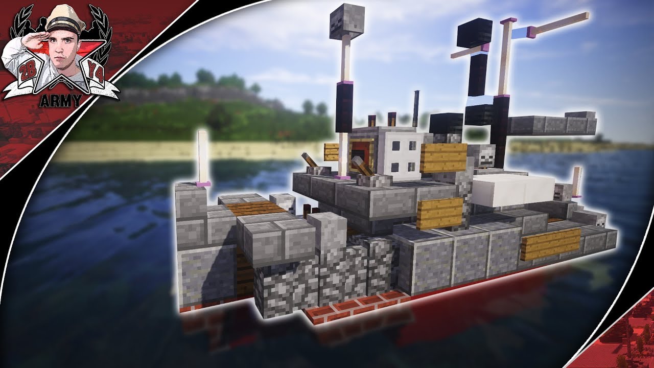 Minecraft: WW2 Bath Tub Builds Lapwing-Class | Minesweeper Tutorial ...