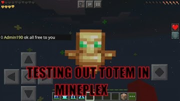 Testing out totem in mineplex survival || MINEPLEX || ILLEGAL ITEM || HOW TO SPAWN ILLEGAL
