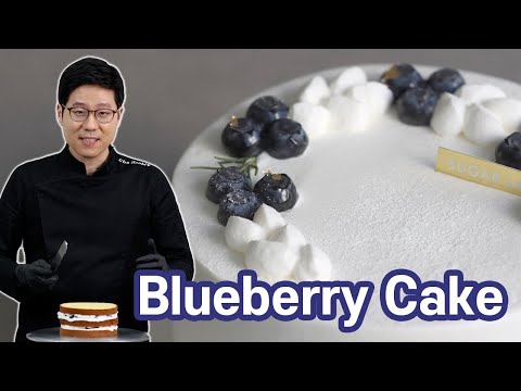 Blueberry Cake with whipped cream  Korean Style Delicious Shortcake
