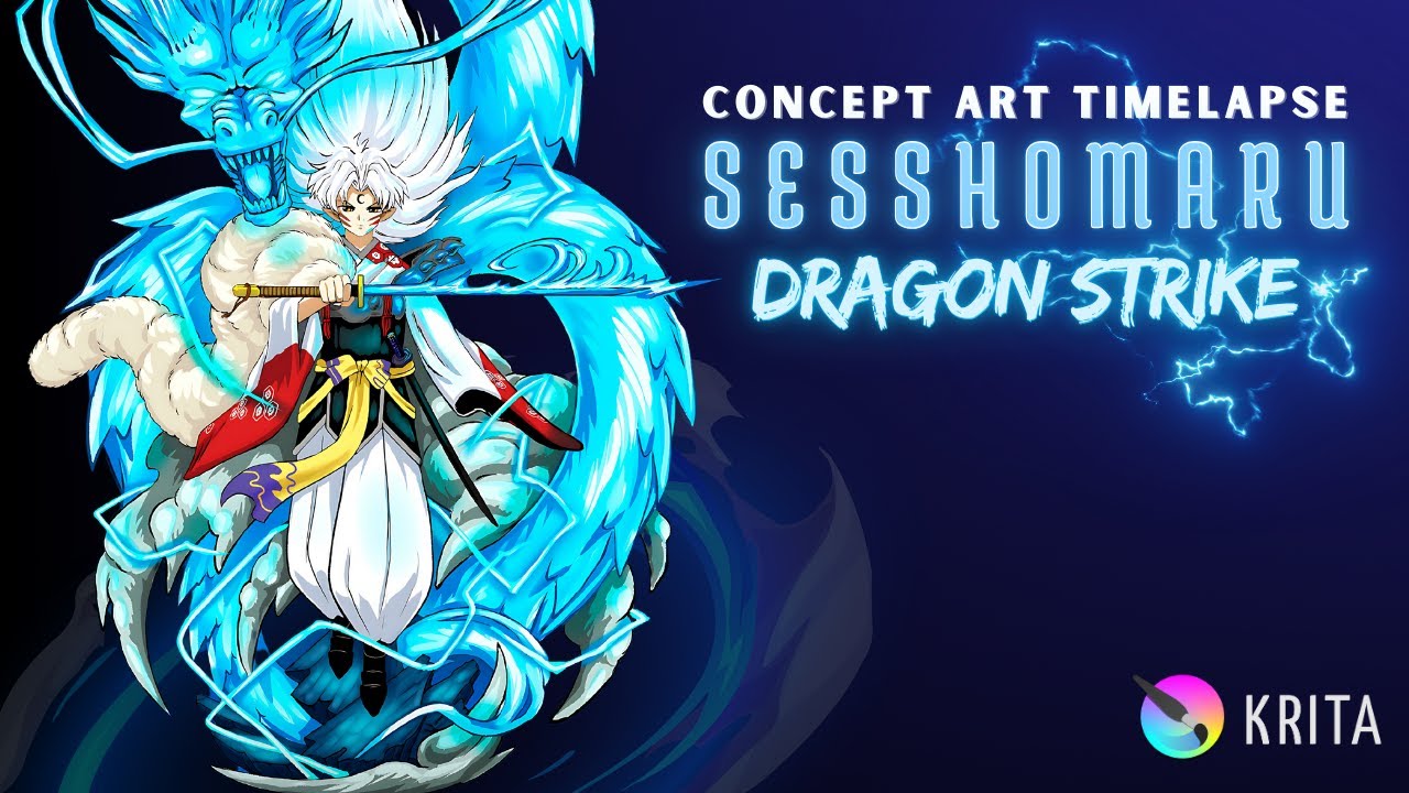 Sesshomaru Dragon Strike - Concept Art Timelapse