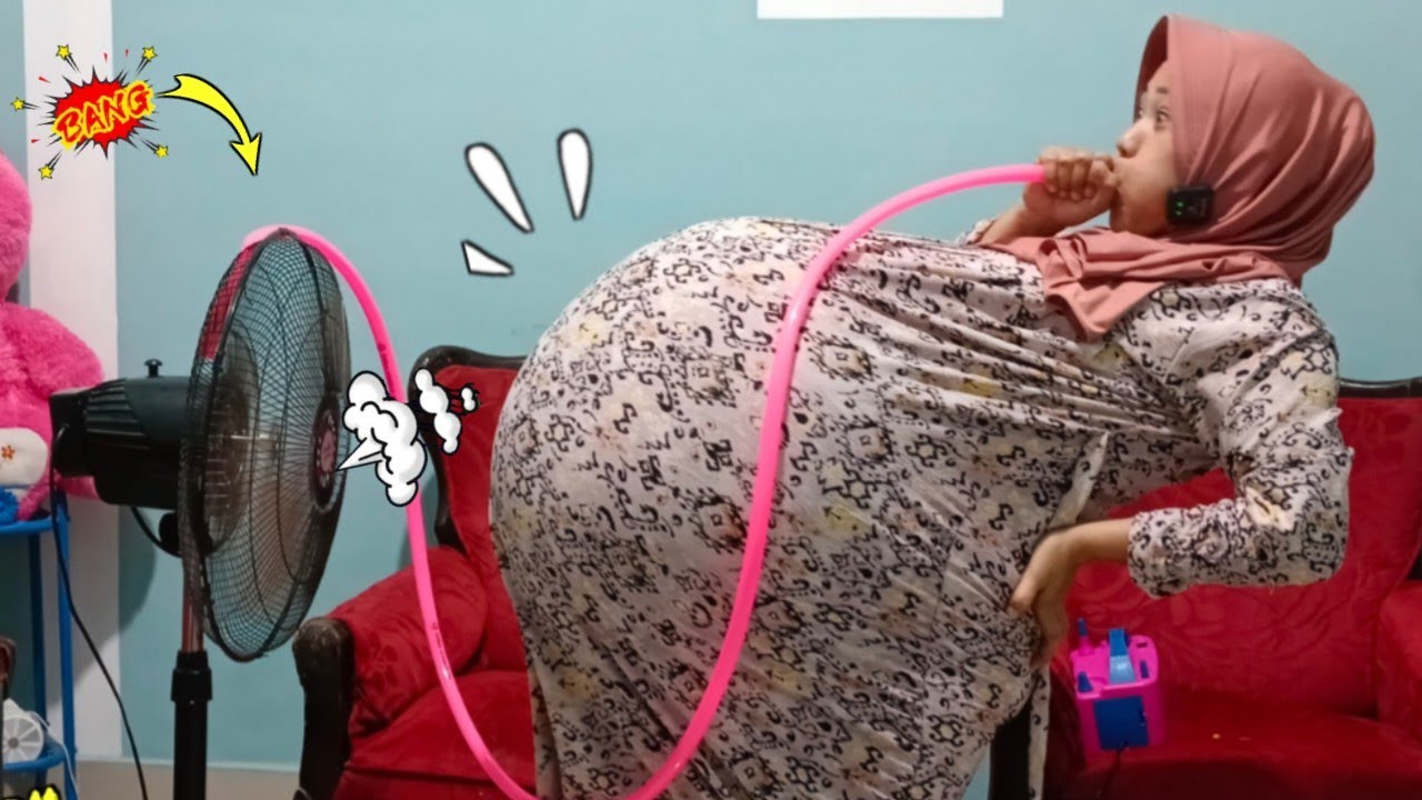 Komedi‼️❤tingkah lucu mama pompa balon jumbo dalam rok sampai meletus