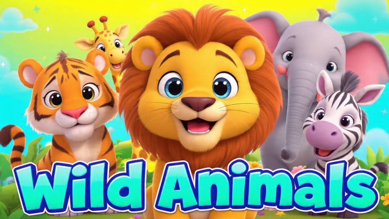 Wild Animals Names for Kids | Learn Animals | Preschool Learning 