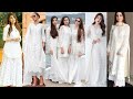 White kameez salwar& Simple comfortable suits! Party formal outfit Eid Ramzan FULL WHITE SUITS IDEAS