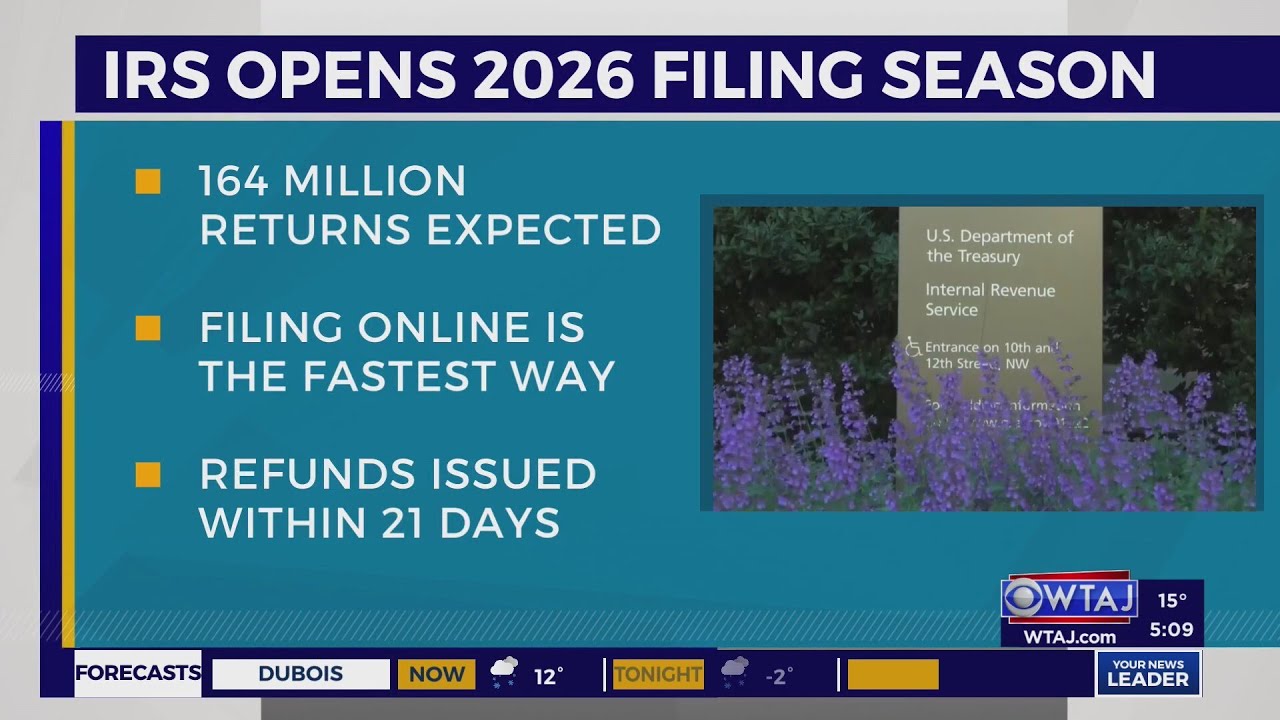 IRS officially opens 2026 tax filing season | WTAJ - YouTube