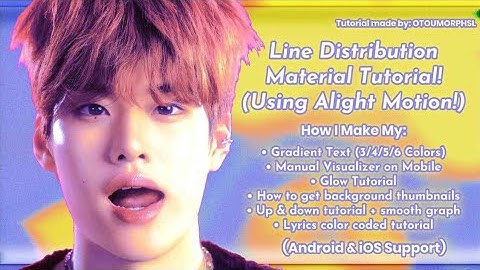 [📌] [Tutorial] How I Make The Line Distribution? With ALIGHT MOTION #learnwithmorphs #tutorial