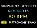 80 BPM Drum Loop 1 HOUR 4 4 Metronome Beat Simple Straight Beat Practice Tool Drum Beat mp3