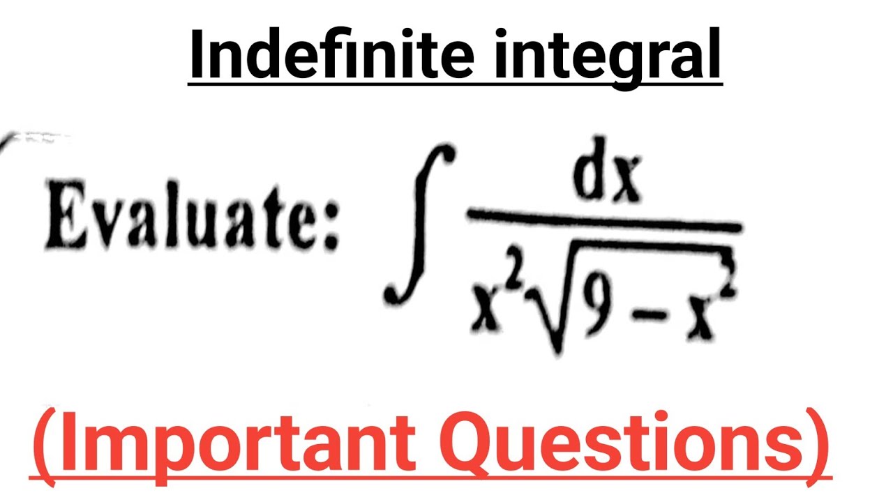 Integration Of Dx x 2 9 x 2 Antiderivatives Solved Problem YouTube integration-of-dx-x-2-9-x-2-antiderivatives-solved-problem-youtube
