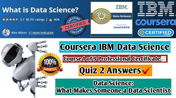 Coursera IBM What is Data Science | What Makes Someone a Data Scientist Quiz Answers | Full Solved