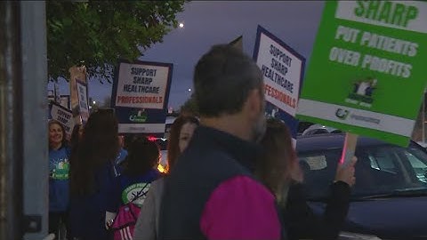 Sharp nurses picket across San Diego for improved contracts, benefits