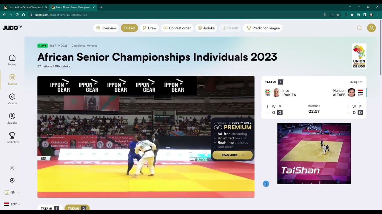 African Senior judo Championship 2023 - hamada adel round 1
