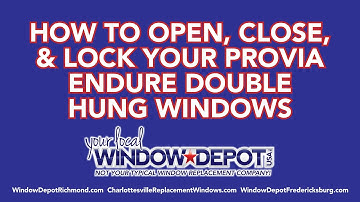 How To Open, Close, & Lock Your Provia Endure Double Hung Windows - Window Depot