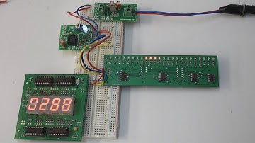 4 Digit UP counter module and Johnson counter (Running LED) module using LED flasher on bread board