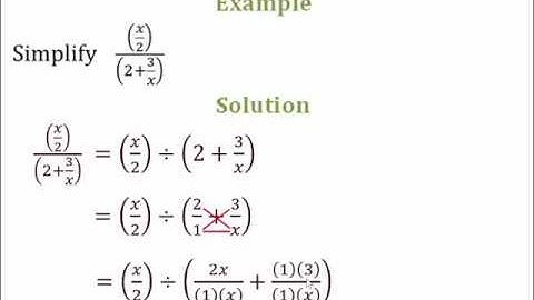 Section 7.7: Simplifying Complex Fractions