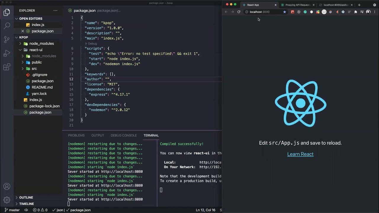 React Express API Backend sends data to React frontend. How do they ...