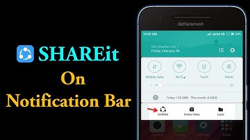 SHAREit On Notification Bar | Enable SHAREit Notification Toolbar