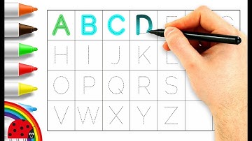 English Alphabet in Colors with Funny Illustrations