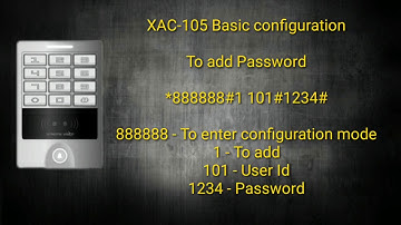 XAC-102 Xtremevision Stand-alone Access Control System Configuration..