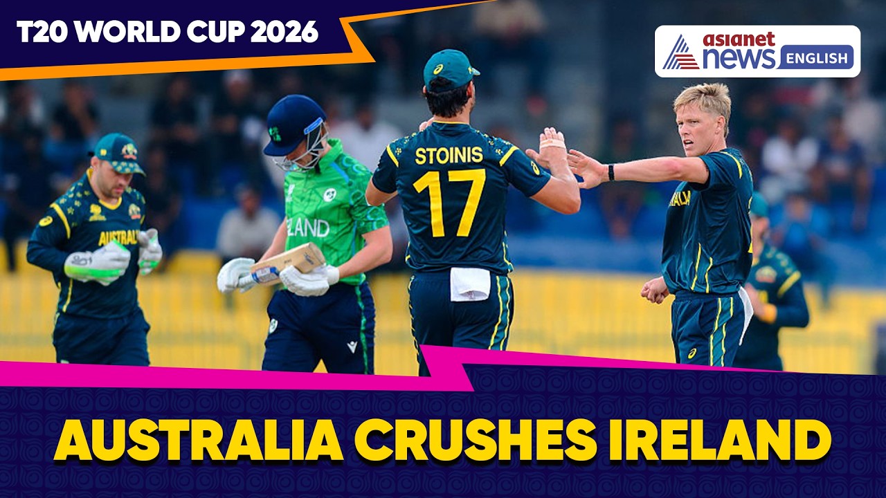 AUS vs IRE T20 Highlights: Australia Crush Ireland by 67 Runs in World Cup Opener